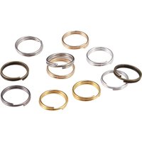 50-200Ps/lot 4-20mm Gold Rhodium Open Jump Rings Double Loops Split Rings Connectors For DIY Jewelry Making Findings Accessories