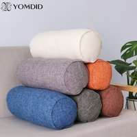 Oreiller Long intérieur rond, coussin rectangulaire pour dormir, sieste, Imitation coton et lin, accessoires de chambre à coucher pour la maison