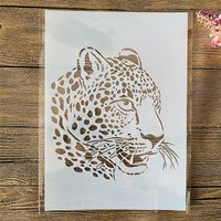 A4 29cm Leopard DIY Layering Stencils Wall Painting Scrapbook Coloring Embossing Album Decorative Template