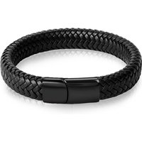 Classic 16 Strands Braided Genuine Leather Bracelet Men Jewelry Charms Design Stainless Steel Bracelets For Women Friend Gift