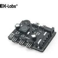 Fan Speed Controller 3pin for PC Case Cooler 12V,3/5 Way Molex/SATA 3-pin Cooling Radiator Hub w/ Knob for Temperature Control