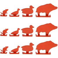 Tactical 4pcs/set Steel Duck Boar Mouse Bird Animal Targets Plinking Target Hunting Airsoft Paintball Shooting Practice Plate
