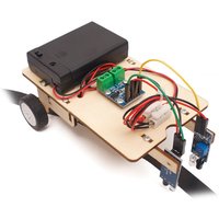 DIY Smart Electric Tracking Line Patrol Car Model Photosensitive Robot Science Project Toys For Kids Children Physics Experiment