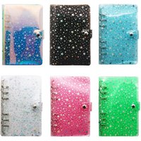 A5 A6 Creative Cute Transparent 6 Ring Colorful Loose-leaf Hand Book Student Notebook Ring Binder Kawaii School Supplies