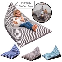 Portable Bean Bag Sofa Extra Large Kids Storage Bean Bag Stuffed Animal Plush Toys Soft Pouch Baby Sofa Foldable Chair