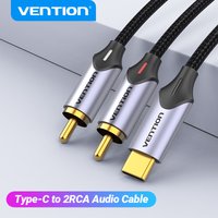 Vention USB C vers RCA câble Audio Type C vers 2 câble RCA pour amplificateur de haut-parleur Huawei Xiaomi ordinateur portable 1m 2m 3m USB C séparateur RCA Y