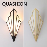 LED Wall Lamp Nordic Bedroom Bedside Fan-shaped Lighting for Living Room Corridor Aisle Stairs Wall Lights Home Decor Sconces