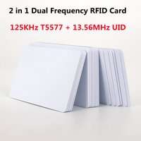 IC+ID UID wiederbeschreibbare zusammengesetzte Schlüsselkarten Schlüsselanhänger Dual-Chip-Frequenz RFID 125 kHz T5577 EM4305 + 13,56 MHz veränderbar beschreibbar
