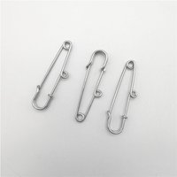 100pcs 5cm 1 Loop Large Safety Pins Silver Color Brooche Pins DIY Jewelry Finding