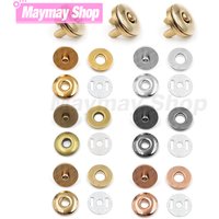 10sets/lot 17mm Magnetic Snap Round Button Purse Leather Fasteners Clasp For Purse Bag Wallet Notebook Craft Parts Accessories