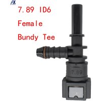 7.89 ID6 Auto Car Fuel Line Bundy Tee Hose Coupler Nylon Motorcycle Hose Coupler Quick Release Connect Connector Car Accessories