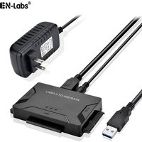 USB SATA IDE Adapter w/ 12V2A Power Cable,2.5 3.5 IDE / SATA HDD to USB 3.0 Converter,2.5 SSD / IDE Hard Drive CD-ROM to USB 3