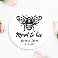 Personalized Meant To Bee Labels Honey Wedding Favors Stickers Custom Text Marriage Labels Glossy/Kraft Paper