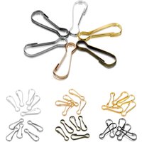 100Pcs/Lot Lanyard Snap Clip Hooks Metal Spring Gourd Purse Buckle Connector For DIY Keychain Zipper Pull ID Card Findings