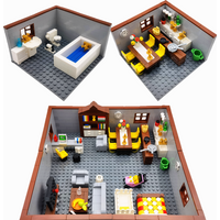 MOC City House Building Blocks Toys for Boys Girls DIY Blocks Living Kitchen Room Furniture Model Juguetes Bloques Kids Toys