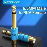 Vention RCA to 6.35mm 1/4" Adapter Gold Plated 6.5mm Male Mono to RCA Female Jack Audio Connector for Guitar Computer Microphone