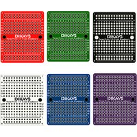 1/4 Sized Double Sided Prototype Pcb Prototype Board Solder-able Breadboard for Arduino (6 Pack, Multicolor)