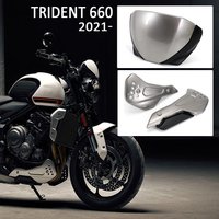 2021 For Trident 660 Motorcycle Parts Windshield Windscreen Deflector And Side Engine Belly Protection Plates Lower Fairing image 4