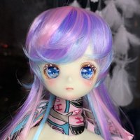 New Style Bjd Doll Wig 1/3 1/4 1/6 1/8 Jellyfish Head Long Hair Colorful Wig