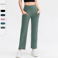 Fashion Straight Yoga Pants Sport Fitness Dance Yoga Pant Workout Running Gym training Sportswear Pants Pockets
