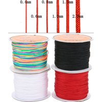 45meters 0.4 0.6 0.8 1 1.5 mm Nylon Cord Thread For Bracelet Chinese Knot Kumihimo Macrame Braided Thread String Jewelry Making
