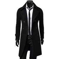 Fashion Brand Autumn Jacket Long Trench Coat Men High Quality Slim Fit Solid Color Men Coat Double-Breasted Jacket M-4Xl