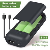 Welding Free 2x 18650 Battery Charger Box 5V 2A USB Fast Charging Power Bank Case 18650 Battery Holder Box for 18700 217000