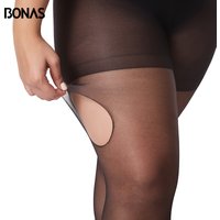 BONAS 15D XXXL Female Pantyhose Plus Size Tights Nylon Tear-resistant Women's Sexy Arbitrary Cut Stockings Collant Femme Tights