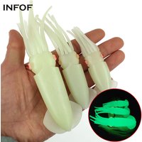 10pcs Soft Squid Lure Glow Sea Fishing Lure 6g/9g/22g Luminous Octopus Lure Artifical Bait Wobblers Squid Jigs