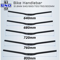 Kierownica do roweru górskiego UNO kierownica rowerowa w kształcie jaskółki kierownica płaska lub wydłużenie kierownicy 31.8*640/680/720/760/800mm Bycicle Part