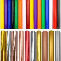 Permanent Adhesive Vinyl Matte Metal Colors Vinyl Sheets for Christmas Halloween Party Home Decoration Stickers Craft Cars Decal