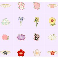 Flower Series Enamel Pins Sakura Wing Lily Sunflower Blossom Brooches Bag Lapel Pin Badge Jewelry Gift For Kids Friend Wholesale