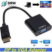 Grwibeou DisplayPort Display Port DP to VGA Adapter Cable Male to Female Converter for PC Computer Laptop HDTV Monitor Projector