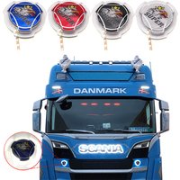 1x Griffin Logo SUPER Word Fit For Scania Truck Front Grill Grille Emblem Badge With White 24V LED Lighting Strips