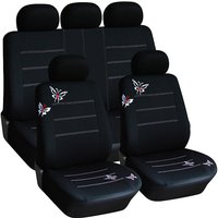 2/4/9 Pcs Butterfly Pattern Car Seat Covers compatible Fit Most Car, Truck, SUV, or Van 100% Breathable with 2 mm Composite