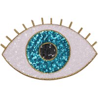 Women Eyes Patch DIY Sequins Eye Eyelash Deal With It Biker Patches For Clothing Stickers