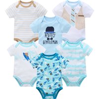 Kavkas 3 6 pièces/lot body bébé garçon à manches courtes coton nouveau-né vêtements dessin animé imprimé été enfant en bas âge salopette