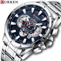 Curren montres pour hommes Top marque de luxe chronographe Quartz hommes montre étanche Sport montre-bracelet hommes en acier inoxydable mâle horloge