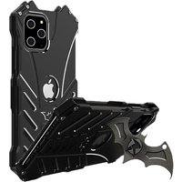 Metal Armor Back Case for iPhone 16 15 14 13 12 Pro Max 15Plus 14Plus Shockproof Anti-Drop Aerospace Aluminum Batman Phone Cover