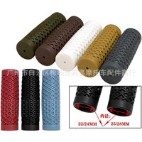 High Quality Motorcycle Handlebar Grip Retro Rubber Handle Bar Non Slip Unviersal Vintage Grip 22MM 7/8" Handlebar Cafe Racer