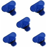 5 PCS Blue Exhaust Manifold Water Drain Plug Kit Replaces 22-806608A1, 22-806608A02, 22-8M0119211