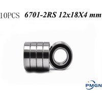 10PCS ABEC-5 6701-2RS High quality 6701RS 6701 2RS RS 12x18X4 mm Miniature Rubber seal Deep Groove Ball Bearing