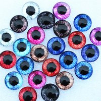 6 8 10 12 14 16 18 20 25mm Random Mixed Dragon Cat Eyes Pattern Round Glass Cabochon Flatback Photo DIY Making Accessory Paired