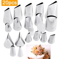 20pcs/set Rose Pastry Nozzles Cake Decorating Tools Flower Icing Piping Nozzle Cream Cupcake Tips Baking Accessories