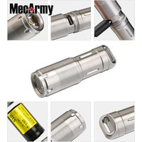 MecArmy X2S Keychain Light 130 Lumen USB Charging Stainless steel Mini Flashlight LED Torch built-in 10180 Battery