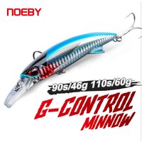 NOEBY Schwerer Minnow-Köder 90mm 46g 110mm 60g Sinkender Harter Köder Salzwasser Künstlicher Angelköder für Weitwürfe
