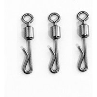 10pcs Fishing Swivels Size 6/8/10/12# Rolling Swivel Interlock Snap Hook Lure Connector Terminal Tackle Swivel Fishing