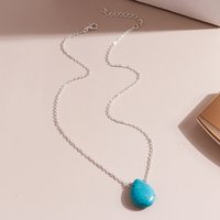 Aihua Fashion Bohemian Water Drop Shape Natural Stone Pendant Necklaces Clavicle Chain Necklaces & Pendants for Women Jewelry