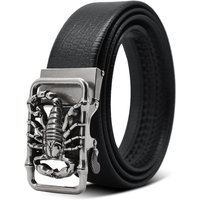 Metal Scorpion Shape 3D Buckle Belts Men Leather Luxury Brand Automatic Buckle Punk Belt Male Quality Designer Belt Animal 2023