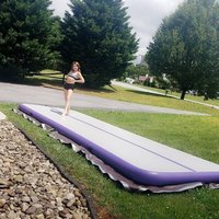 HIBADOU 6m,7m,8m Inflatable Air Track Tumbling Mat Gym AirTrack For Track Air Inflatable Mat for Gymnastics Training